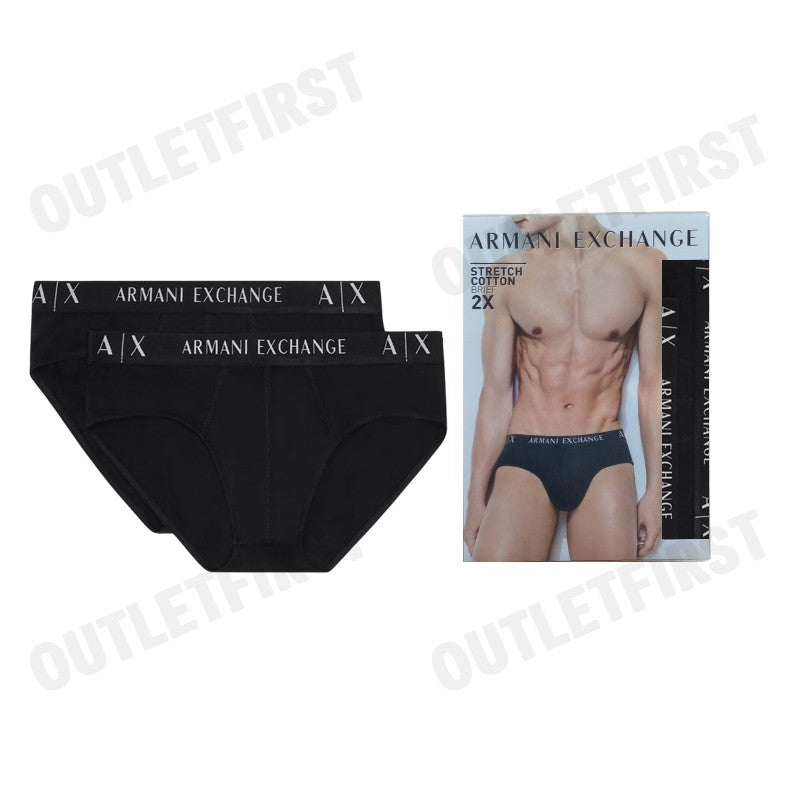 ARMANI EXCHANGE รุ่น MEN'S STRETCH COTTON BRIEF CODE: 957023 CC282 07320 กางเกงชั้นใน กางเกงผู้ชาย กางเกงในสีดำ