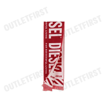 DIESEL รุ่น S-BISC SCIARPA CODE: A06643 OJKKR 42A ผ้าพันคอ ผ้าพันคอขาวแดง ผ้าคลุมไหล่