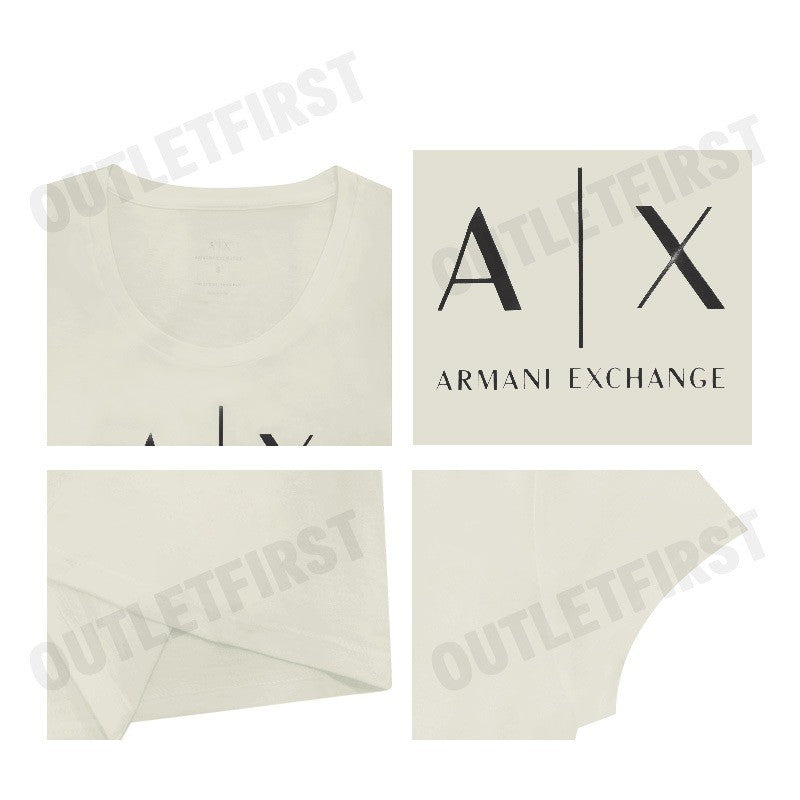 ARMANI EXCHANGE รุ่น PIMA COTTON PRINT LONG SLEEVE T-SHIRT CODE: 8NYT70 YJ16Z 1786 เสื้อยืดคอกลม เสื้อผู้หญิง แขนสั้น
