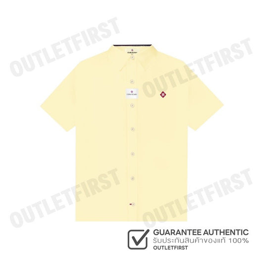 JOHN HENRY รุ่น MEN'S SHORT SLEEVES SLIM FIT SHIRT (BEIGE) Code: JH F324MSSSM55 เสื้อเชิ้ต เสื้อแขนสั้น เสื้อผู้ชาย