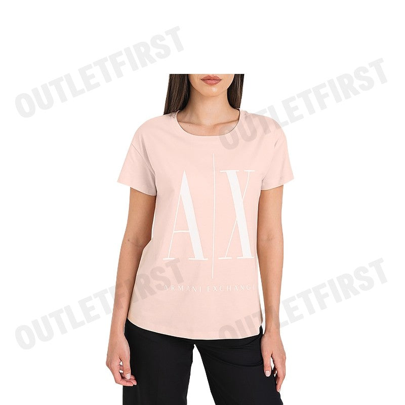 ARMANI EXCHANGE รุ่น RELAXED FIT ICON PROJECT T-SHIRT CODE: 8NYTCX YJG3Z 7415 เสื้อยืดคอกลม เสื้อยืดผู้หญิง เสื้อยืด