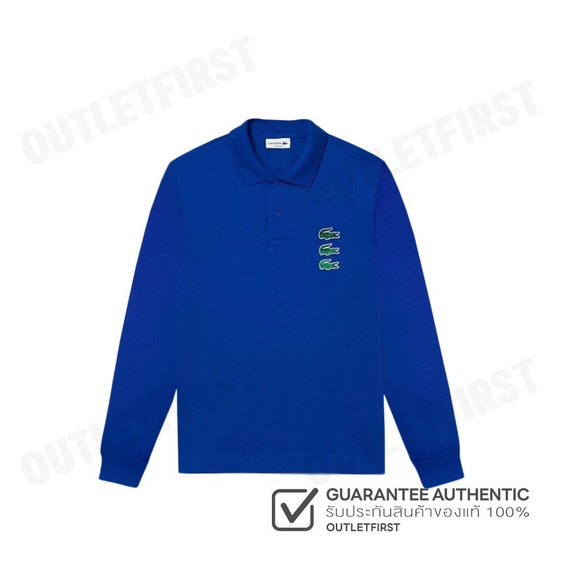 LACOSTE รุ่น MEN'S POLO SHIRT OFFICIAL CLOCK LONG SLEEVE POLO SHIRT CODE: PH5723 10 JQ0 เสื้อโปโลแขนยาว เสื้อโปโลผู้ชาย