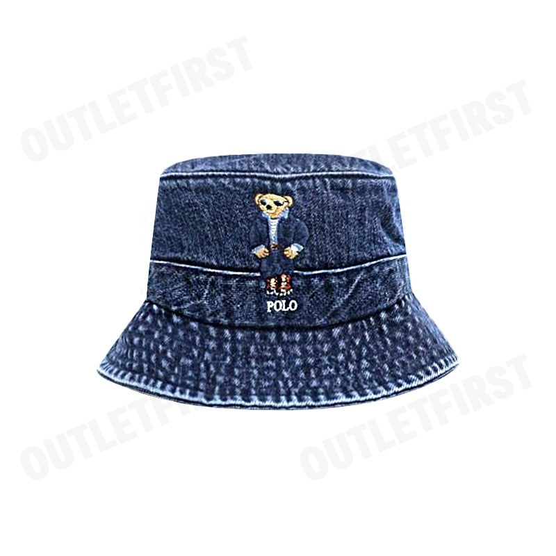 POLO RALPH LAUREN รุ่น POLO BEAR DENIM BUCKET HAT CODE: 710935295001 หมวกบักเก็ต หมวกยีนส์ หมวก