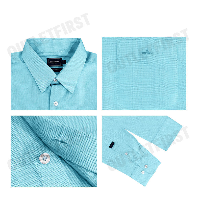 ARROW รุ่น COTTON LONG SLEEVES SHIRT CODE: MACC725W2BSBU เสื้อเชิ้ตแขนยาว เสื้อเชิ้ตผู้ชาย เสื้อทำงาน