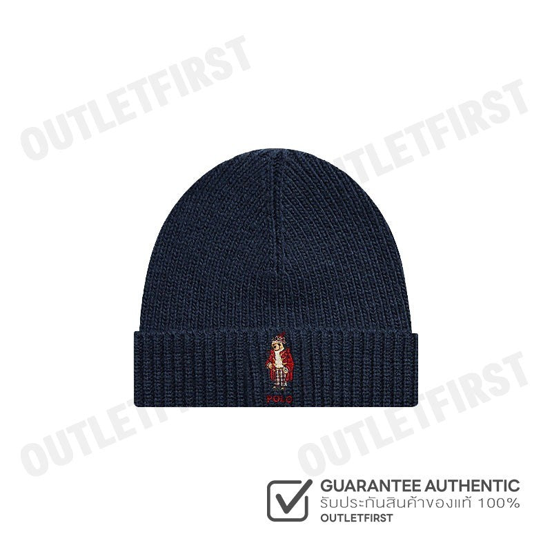 POLO RALPH LAUREN รุ่น POLO BEAR RIB-KNIT BEANIE CODE: 449959381002 หมวกบีนนี่ หมวกไหมพรม หมวกหมี