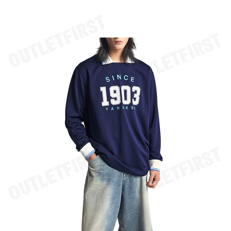MLB รุ่น UNISEX VARSITY POLO SHIRT CODE: 3ATSV0944 50NYS เสื้อโปโล เสื้อแขนยาว เสื้อผู้ชาย