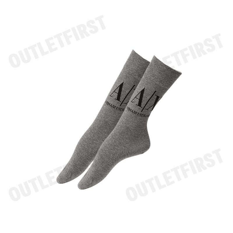 ARMANI EXCHANGE รุ่น TENNIS SOCKS WITH LOGO CODE: 953033 CC653 00048  ถุงเท้าข้อยาว ถุงเท้าสีเทา ถุงเท้าอมานี่
