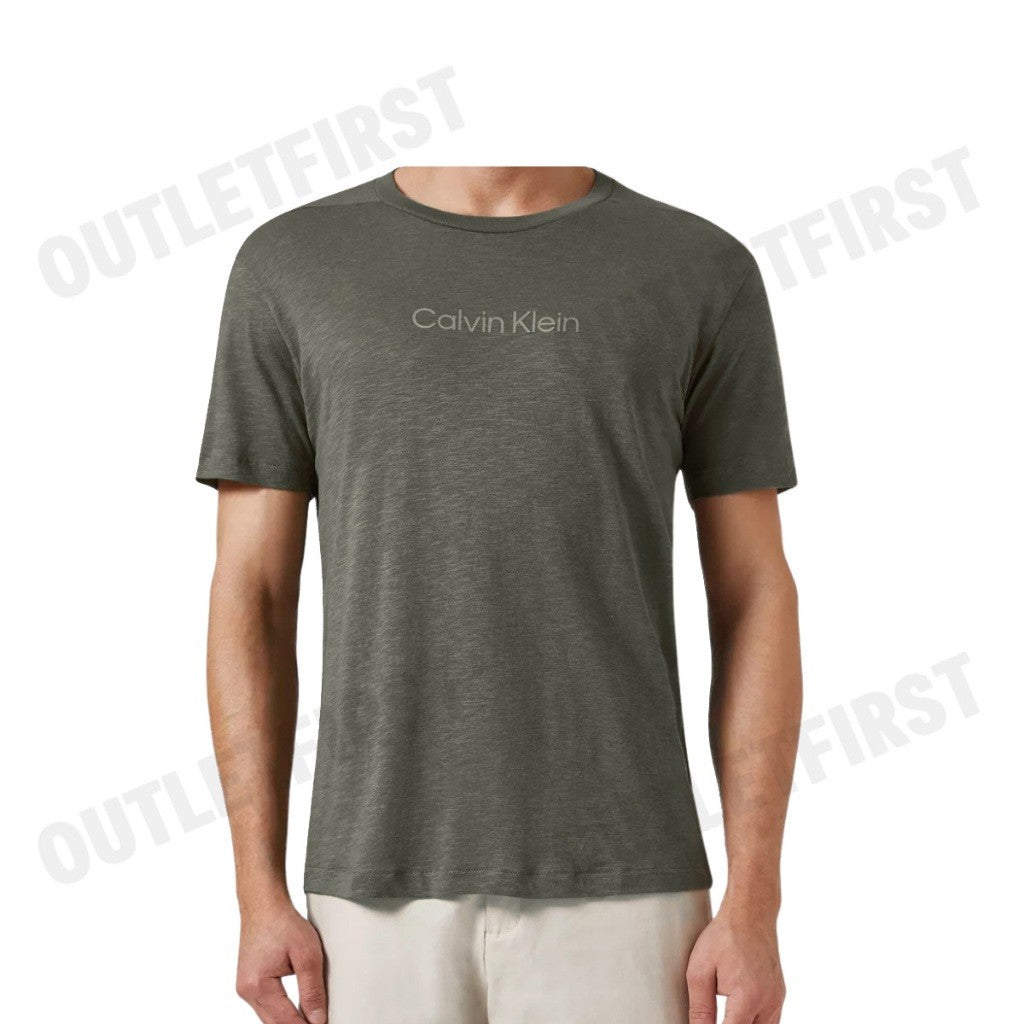 CALVIN KLEIN SWIMWEAR รุ่น MEN'S SHORT SLEEVE T-SHIRT CODE: KM00960 PLI เสื้อยืดคอกลม เสื้อยืดผู้ชาย เสื้อยืดแขนสั้น