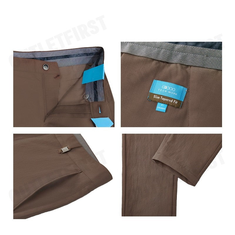 G2000 รุ่น WATER-REPELLENT CRINKLE EFFECT CASUAL PANTS IN SLIM TAPERED FIT CODE: 41162057 55 กางเกงสแล็ค ขายาว ทำงาน