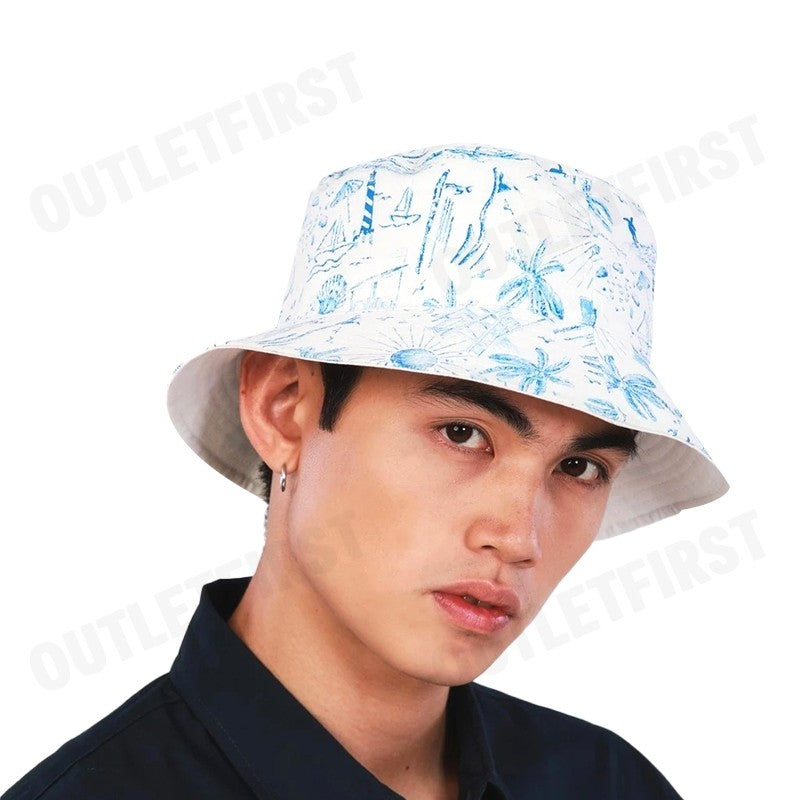 JOHN HENRY รุ่น SEA PRINT BUCKET HAT (WHITE) CODE: JH S424MHAAC13 หมวกบักเก็ต หมวกจอร์นเฮนรี่ หมวกสำหรับผู้ชายผู้หญิง