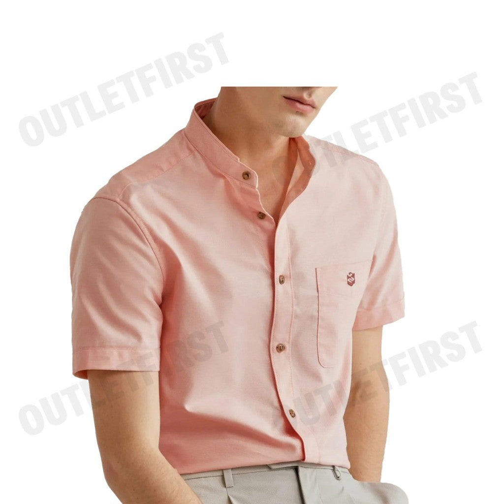 G2000 รุ่น OXFORD STAND COLLAR LOGO CASUAL SHIRT IN SMART FIT SHORT SLEEVE CODE:41130032 33 เสื้อเชิ้ต เสื้อแขนสั้น