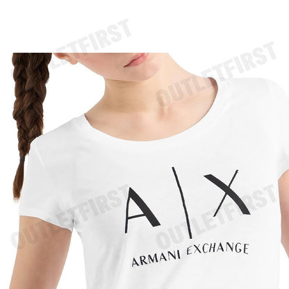 ARMANI EXCHANGE รุ่น PIMA COTTON PRINT LONG SLEEVE T-SHIRT CODE: 8NYT70 YJ16Z 1000 เสื้อยืดคอกลม เสื้อยืด เสื้อแขนสั้น