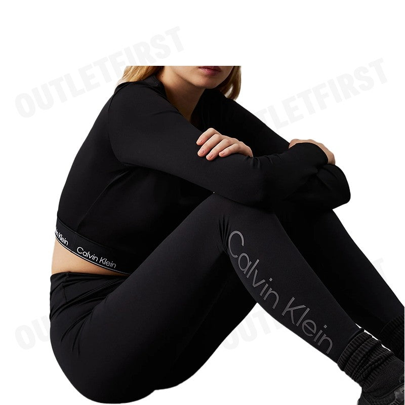 CALVIN KLEIN SPORT รุ่น LOGO GYM LEGGINGS CODE: 4WS3L601 001 กางเกงออกกำลังกาย เลคกิ้ง สำหรับผู้หญิง