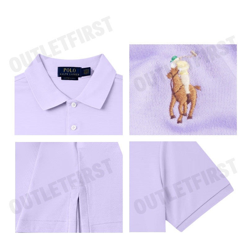 POLO RALPH LAUREN รุ่น CUSTOM SLIM FIT SOFT COTTON POLO SHIRT CODE: 710704319133 เสื้อโปโล เสื้อผู้ชาย เสื้อแขนสั้น