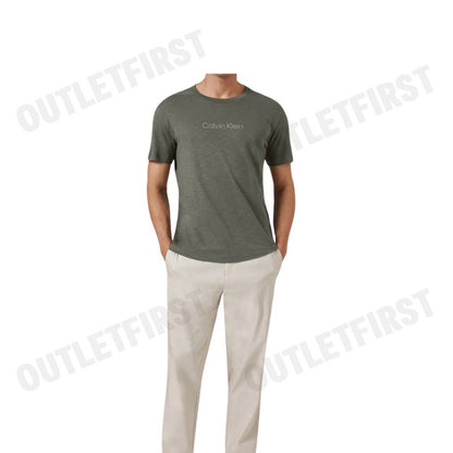 CALVIN KLEIN SWIMWEAR รุ่น MEN'S SHORT SLEEVE T-SHIRT CODE: KM00960 PLI เสื้อยืดคอกลม เสื้อยืดผู้ชาย เสื้อยืดแขนสั้น