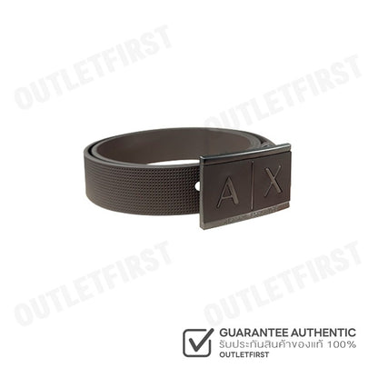 ARMANI EXCHANGE รุ่น LEATHER BELT WITH RECTANGULAR BUCKLE CODE: 951019 CC507 00354 เข็มขัด เข็มขัดผู้ชาย เข็มขัดหนัง