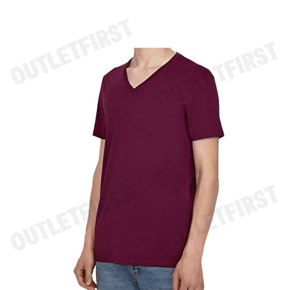 ARMANI EXCHANGE รุ่น SLIM FIT T-SHIRT IN PIMA COTTON JERSEY CODE: 8NZT75 ZJA5Z 14BC เสื้อยืดคอวี เสื้อยืดผู้ชาย เสื้อยืด