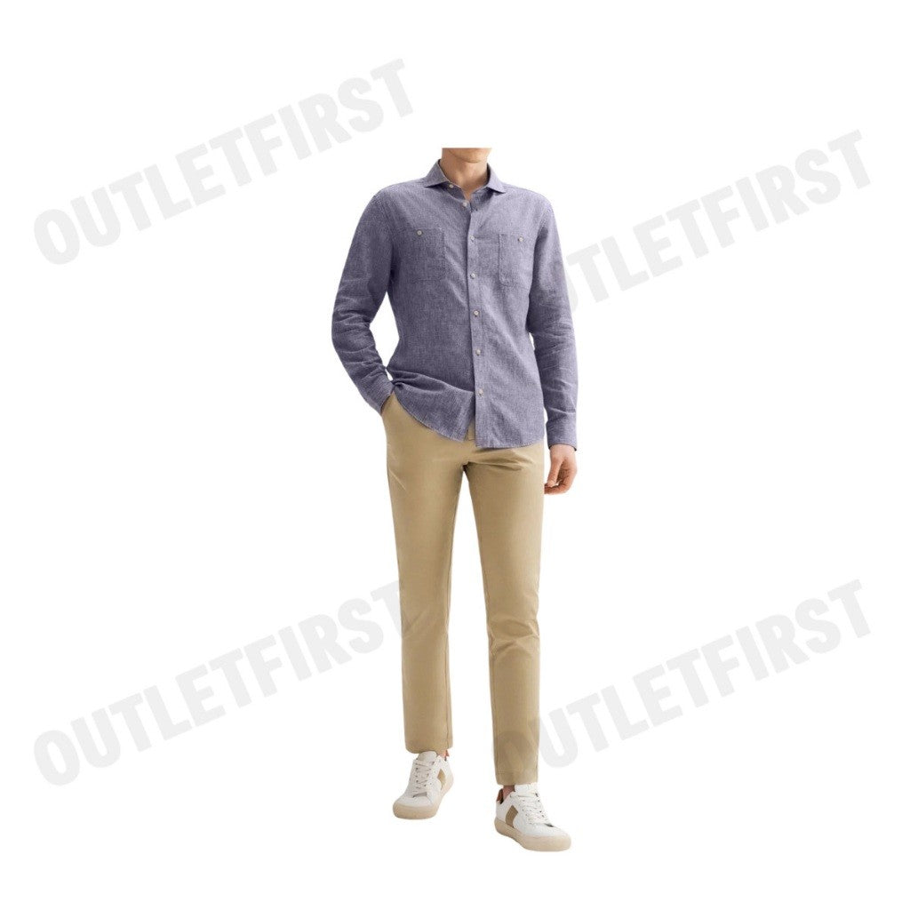 G2000 รุ่น LINEN BLEND CASUAL SHIRT IN SMART FIT WINDSOR COLLAR CODE: 41129912 87 เสื้อเชิ้ตแขนยาว เสื้อเชิ้ตผู้ชาย