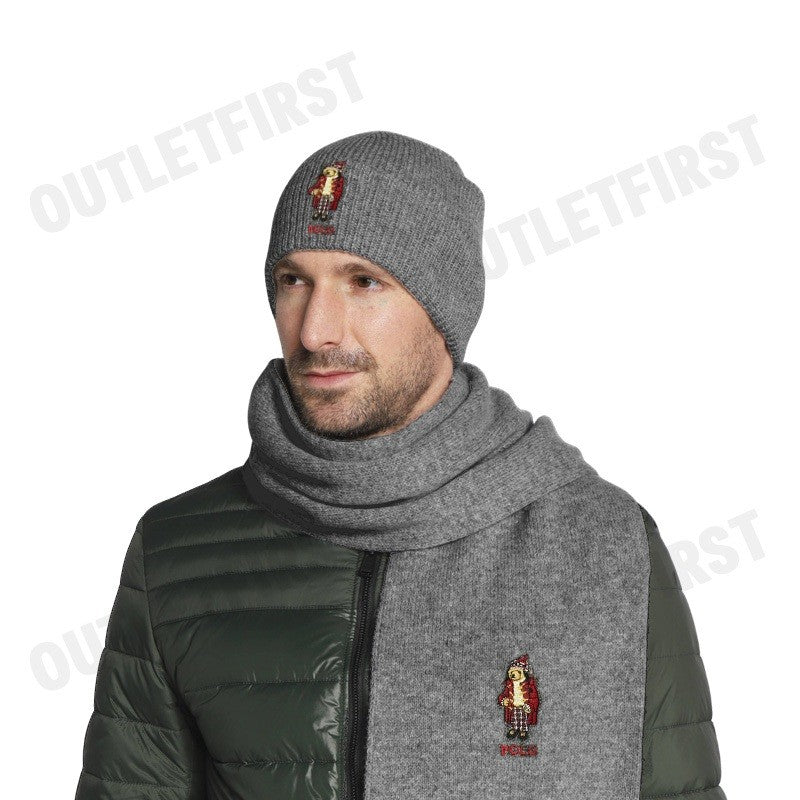 POLO RALPH LAUREN รุ่น HAT & SCARF GIFT SET CODE: 449959535001 เซ็ทหมวกผ้าพันคอ หมวกไหมพรม ผ้าพันคอ