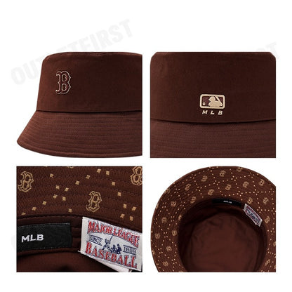 MLB รุ่น DIAMOND MONOGRAM POINT UNISEX BUCKET HAT CODE: 3AHTM103N 43BRD หมวกบักเก็ต หมวกเฟร๊ปเป้ หมวกเอ็มแอลบี