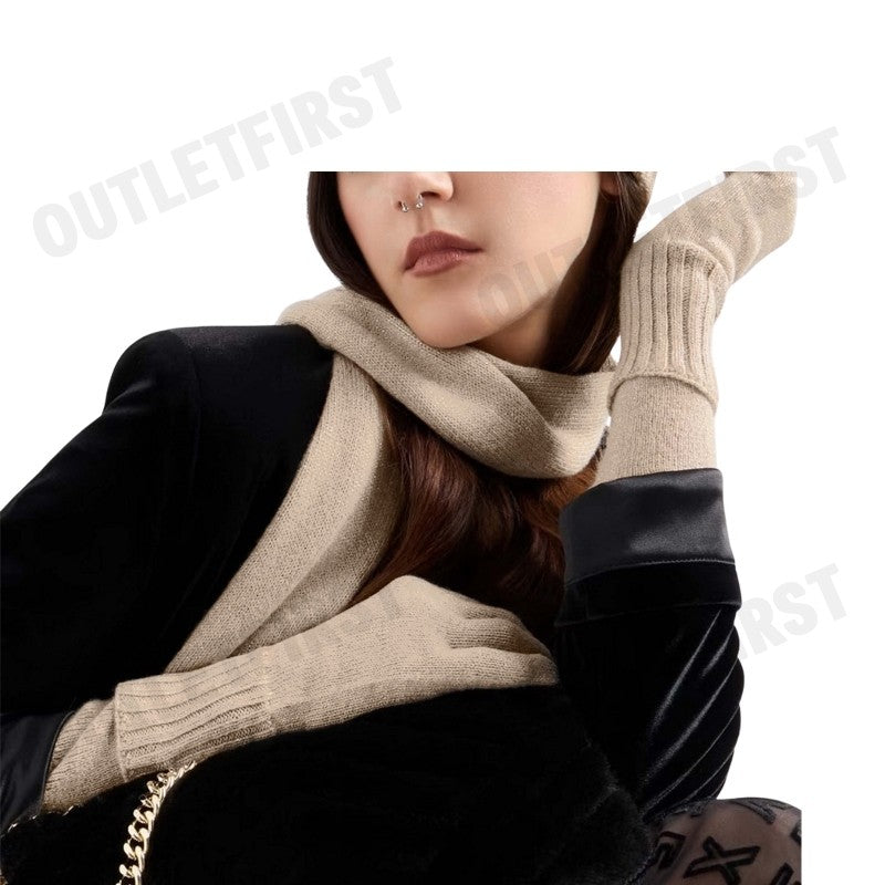 ARMANI EXCHANGE รุ่น LUREX YARN GLOVES CODE: 944617 4F305 02563  ถุงมือ ถุงมือสีทอง สำหรับผู้หญิงผู้ชาย