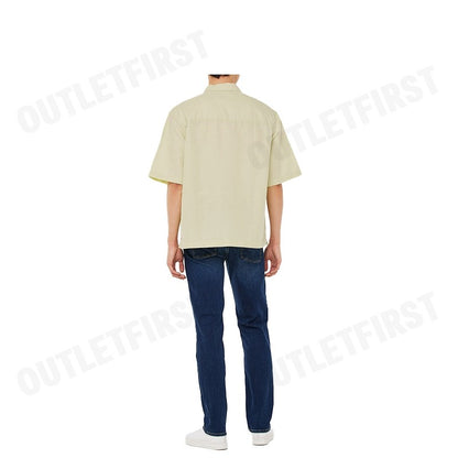 CALVIN KLEIN JEANS รุ่น MEN SOFT LINEN SHORT SLEEVE SHIRTS CODE: J325173 LFU เสื้อเชิ้ตแขนสั้น เสื้อเชิ้ตผู้ชาย