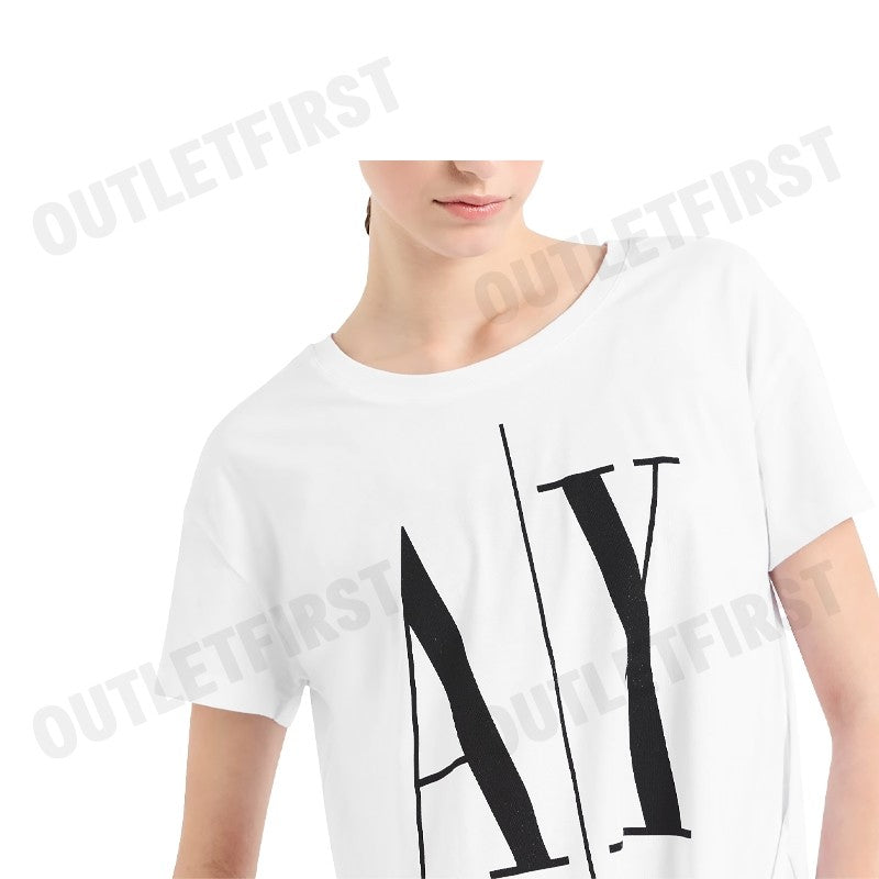 ARMANI EXCHANGE รุ่น RELAXED FIT ICON PROJECT T-SHIRT CODE: 8NYTCX YJG3Z 5100 เสื้อยืดคอกลม เสื้อแขนสั้น เสื้อผู้หญิง