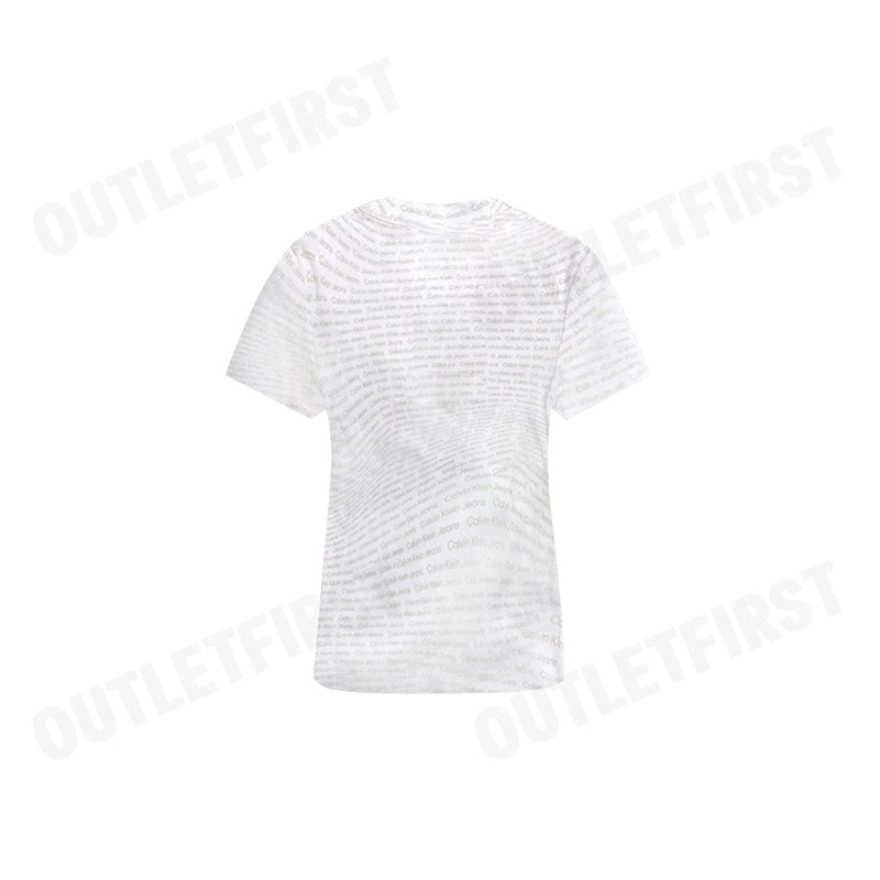 CALVIN KLEIN JEANS รุ่น WOMEN'S T-SHIRTS CODE: J223169 0K9 เสื้อยืดคอกลม เสื้อผู้หญิง แขนสั้น