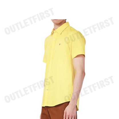 JOHN HENRY รุ่น MEN'S SHORT SLEEVES SLIM FIT SHIRT (YELLOW) CODE: JH F224MSSSM52 เสื้อเชิ้ตแขนสั้น เสื้อเชิ้ตผู้ชาย