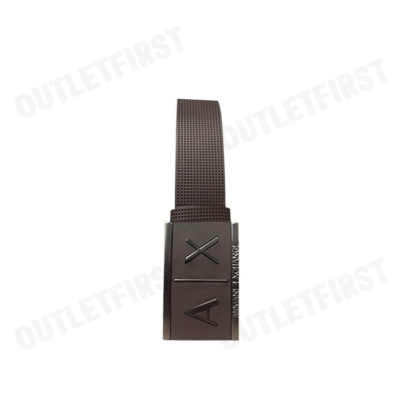 ARMANI EXCHANGE รุ่น LEATHER BELT WITH RECTANGULAR BUCKLE CODE: 951019 CC507 00354 เข็มขัด เข็มขัดผู้ชาย เข็มขัดหนัง
