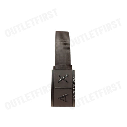 ARMANI EXCHANGE รุ่น LEATHER BELT WITH RECTANGULAR BUCKLE CODE: 951019 CC507 00354 เข็มขัด เข็มขัดผู้ชาย เข็มขัดหนัง