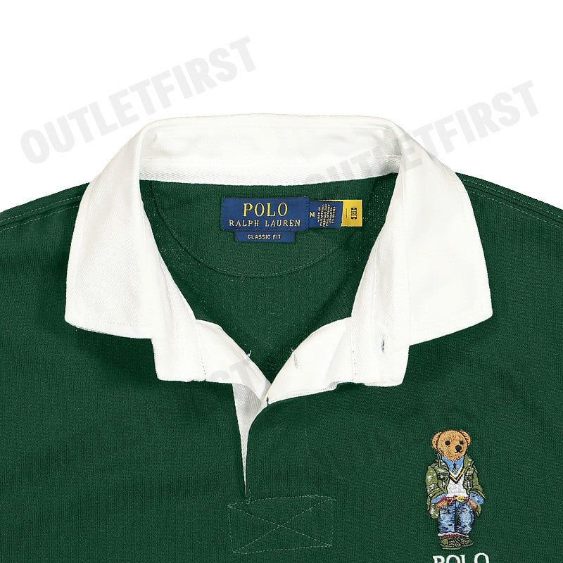 POLO RALPH LAUREN รุ่น CLASSIC FIT POLO BEAR RUGBY SHIRT CODE: 710934703001 เสื้อโปโลแขนยาว เสื้อผู้ชาย เสื้อโปโลคอปก