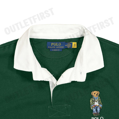 POLO RALPH LAUREN รุ่น CLASSIC FIT POLO BEAR RUGBY SHIRT CODE: 710934703001 เสื้อโปโลแขนยาว เสื้อผู้ชาย เสื้อโปโลคอปก