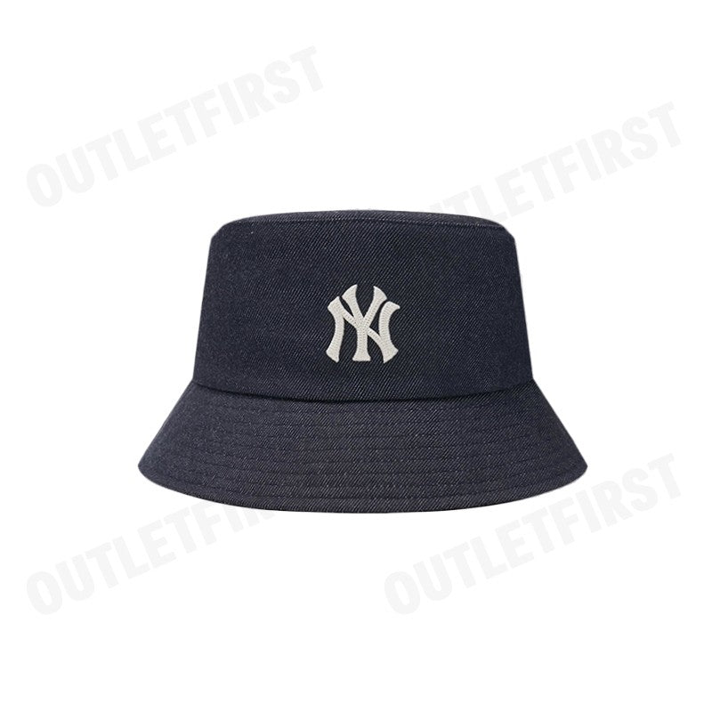 MLB รุ่น BASIC DENIM BUCKET HAT NEW YORK YANKEES CODE: 3AHTD014N 50NYD หมวกบักเก็ต หมวกปีกเฟร๊ปเป้ หมวกเอ็มแอลบี