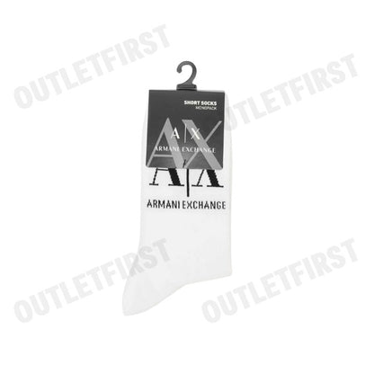 ARMANI EXCHANGE รุ่น TENNIS SOCKS WITH LOGO CODE: 953033 CC653 00010 ถุงเท้าข้อยาว ถุงเท้าสีขาว ถุงเท้าอมานี่