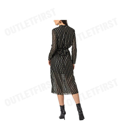 ARMANI EXCHANGE รุ่น DRESS WITH BOW CODE: 6RYA40 YN9MZ 42AG ชุดเดรส ชุดเดรสแขนยาว ชุดเดรสยาว