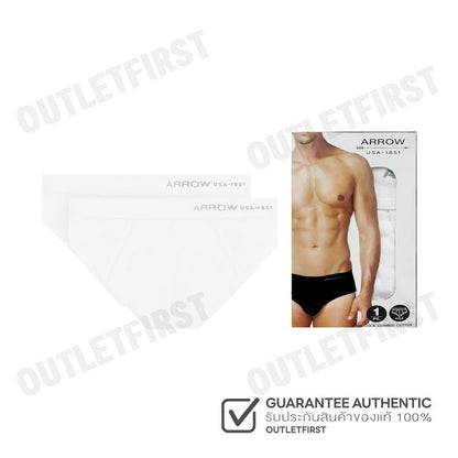 ARROW รุ่น UNDERWEAR COTTON RIB HALF BRIEFS FIT CODE: MXCH823S2CRWH กางเกงชั้นใน กางเกงผู้ชาย กางเกงอันเดอร์แวร์