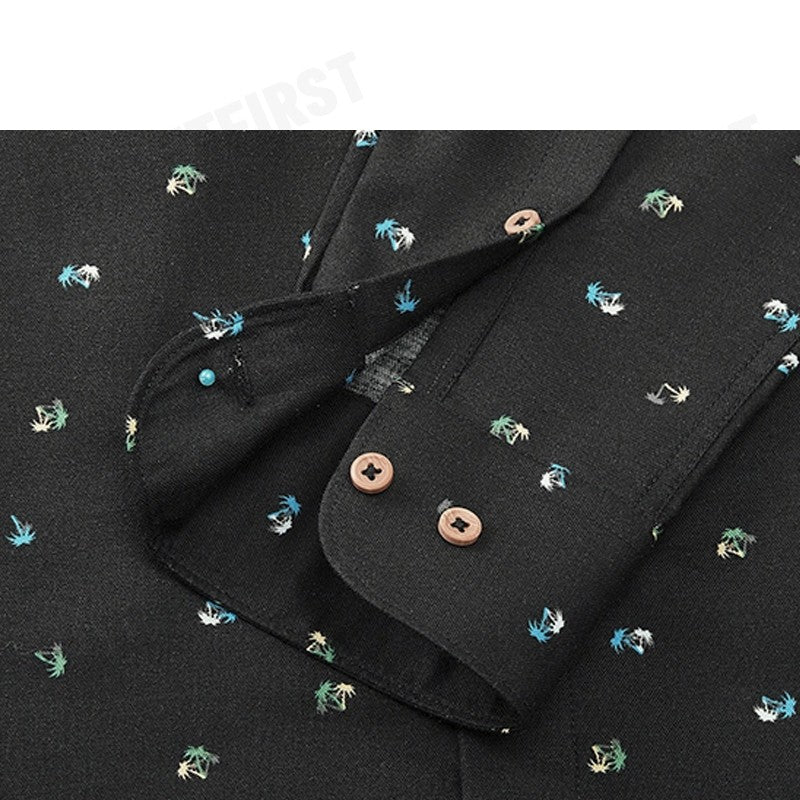 G2000 รุ่น MEN CLOTHING COTTON OXFORD PALM TREE PRINTED SHIRT SMART FIT CODE: 41120432 96 เสื้อเชิ้ตแขนยาว เสื้อเชิ้ต