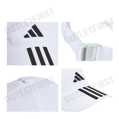 ADIDAS รุ่น 3-STRIPES AEROREADY RUNNING TRAINING BASEBALL CAP CODE: HT2043 หมวกแก็ป หมวกเบสบอล หมวกสีขาว