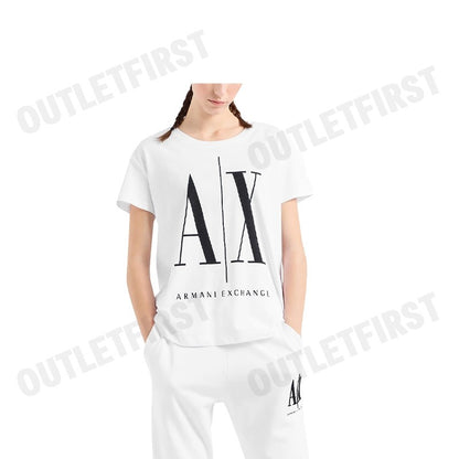ARMANI EXCHANGE รุ่น RELAXED FIT ICON PROJECT T-SHIRT CODE: 8NYTCX YJG3Z 5100 เสื้อยืดคอกลม เสื้อแขนสั้น เสื้อผู้หญิง