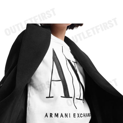 ARMANI EXCHANGE รุ่น STRETCH FABRIC ZIP-UP HOODIE CODE: 8NYM02 YJ68Z 1000 เสื้อสเวตเตอร์ เสื้อแขนยาว ผู้หญิง