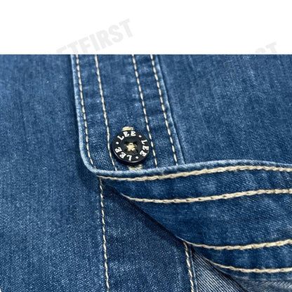 LEE รุ่น BOY'S SHORT SLEEVED SHIRT [KIDS] CODE: LK F124BSHSN05 เสื้อเชิ้ต เสื้อยีนส์ เสื้อเด็กผู้ชาย