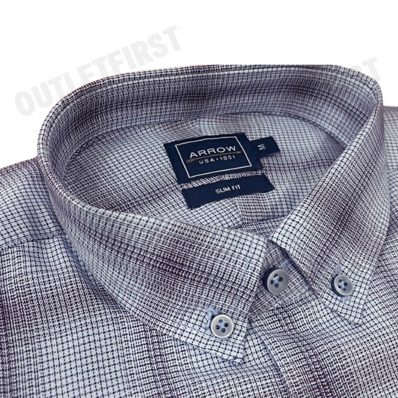 ARROW รุ่น COTTON SHORT SLEEVES SHIRT CODE: MACS104W2CSBR เสื้อเชิ้ต เสื้อแขนสั้น เสื้อผู้ชาย