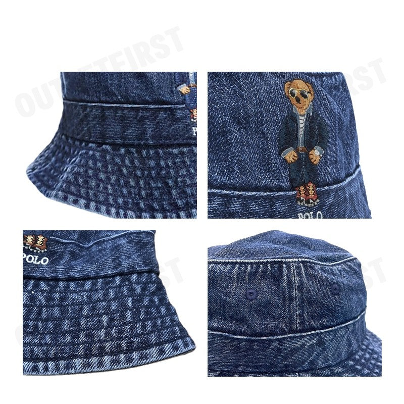 POLO RALPH LAUREN รุ่น POLO BEAR DENIM BUCKET HAT CODE: 710935295001 หมวกบักเก็ต หมวกยีนส์ หมวก