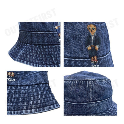 POLO RALPH LAUREN รุ่น POLO BEAR DENIM BUCKET HAT CODE: 710935295001 หมวกบักเก็ต หมวกยีนส์ หมวก