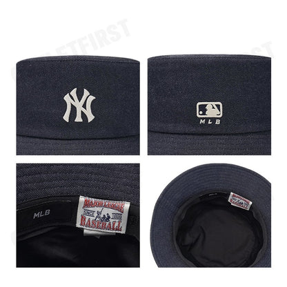 MLB รุ่น BASIC DENIM BUCKET HAT NEW YORK YANKEES CODE: 3AHTD014N 50NYD หมวกบักเก็ต หมวกปีกเฟร๊ปเป้ หมวกเอ็มแอลบี