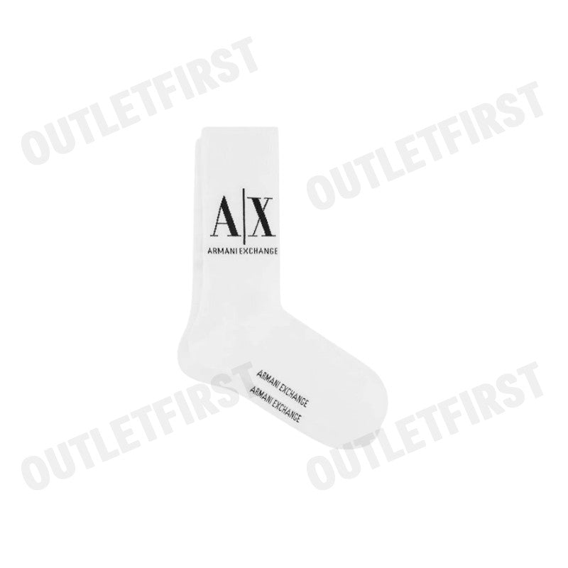 ARMANI EXCHANGE รุ่น TENNIS SOCKS WITH LOGO CODE: 953033 CC653 00010 ถุงเท้าข้อยาว ถุงเท้าสีขาว ถุงเท้าอมานี่