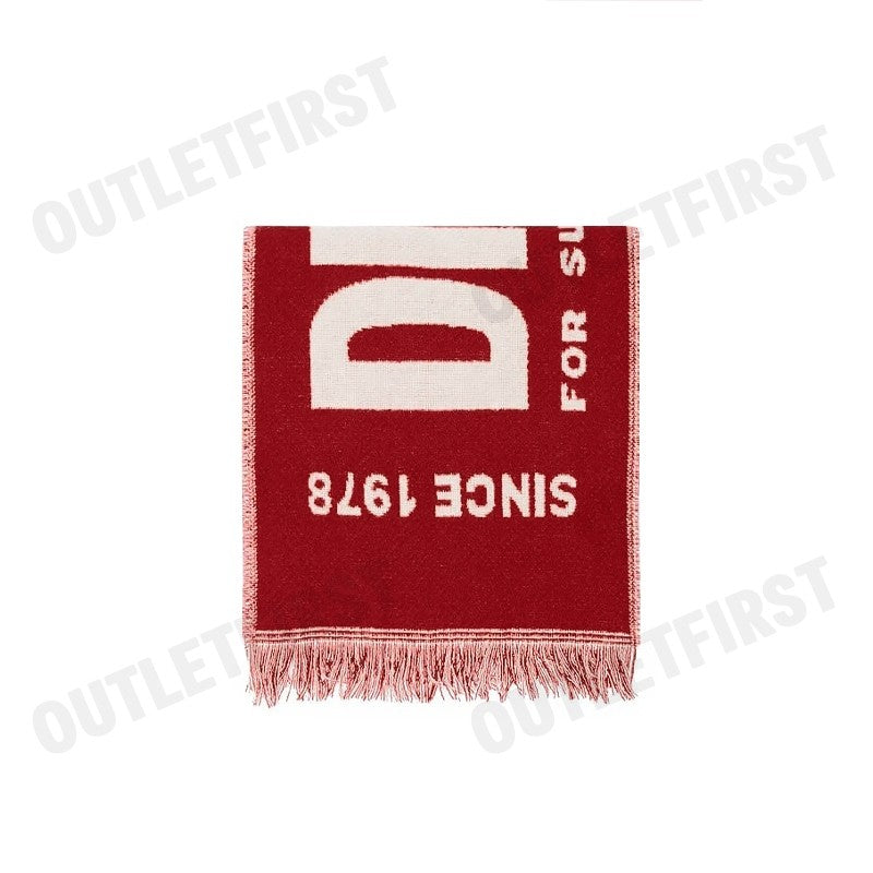DIESEL รุ่น S-BISC SCIARPA CODE: A06643 OJKKR 42A ผ้าพันคอ ผ้าพันคอขาวแดง ผ้าคลุมไหล่