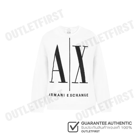 ARMANI EXCHANGE รุ่น STRETCH FABRIC ZIP-UP HOODIE CODE: 8NYM02 YJ68Z 1000 เสื้อสเวตเตอร์ เสื้อแขนยาว ผู้หญิง