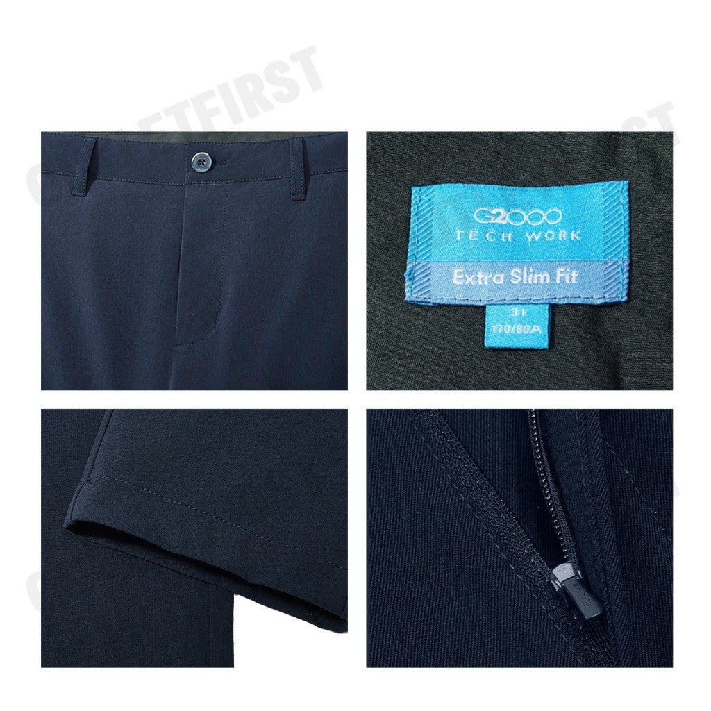 G2000 รุ่น MEN CLOTHING SWEAT WICKING MULTI-WAY STRETCH CASUAL PANTS EXTRA SLIM FIT CODE: 41167045 78 กางเกงสแล็ค ขายาว